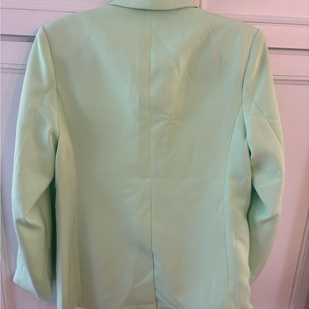 Endless Rose Mint Green Single Button Blazer Size… - image 3